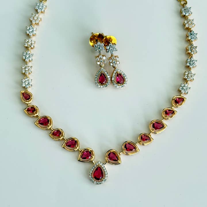 Vinnis Jewelry - Wholesale Jewelry Set - Vinni’s Ruby Blossom Set2