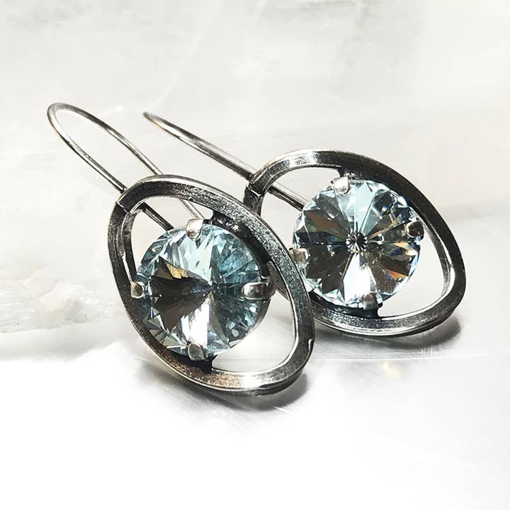 Crystal Wave Earrings for wholesale by Rew Elliott