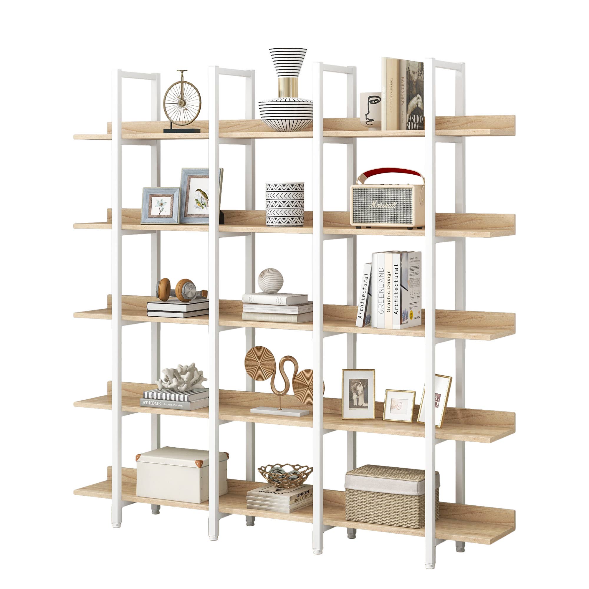 39F Inc. - Wholesale Bookcase - 5-Tier Industrial Bookcase Shelves Metal Frame,5 Colors21