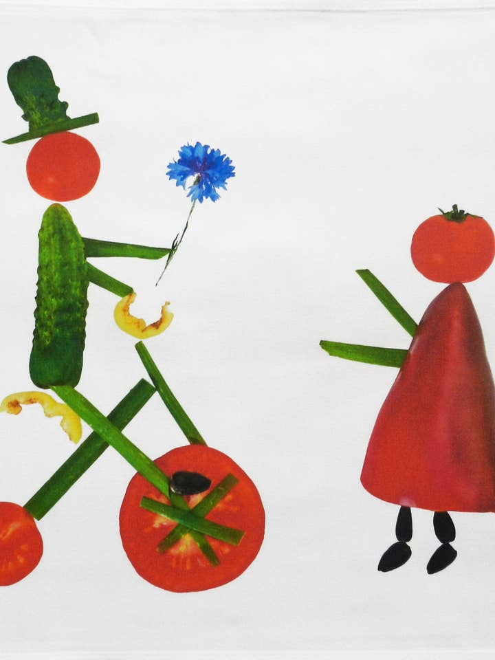 Daisy Daisy Give me your answer do - Large Cotton Tea Towel for wholesale by Half a Donkey