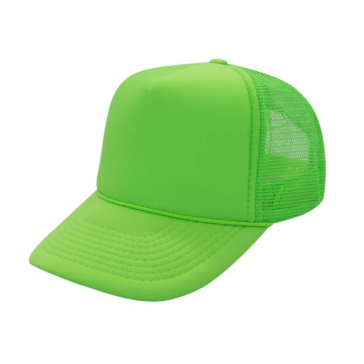The Park Wholesale - Wholesale Trucker Hat - Unisex - Nissun Neon Color Foam Mesh Trucker Hats Caps, Blank Two Tone Snapbacks