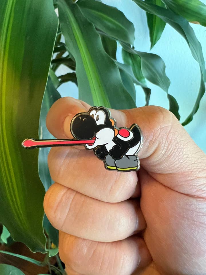 Yoshi zwarte harde emaille pin voor wholesale door Hype Pins
