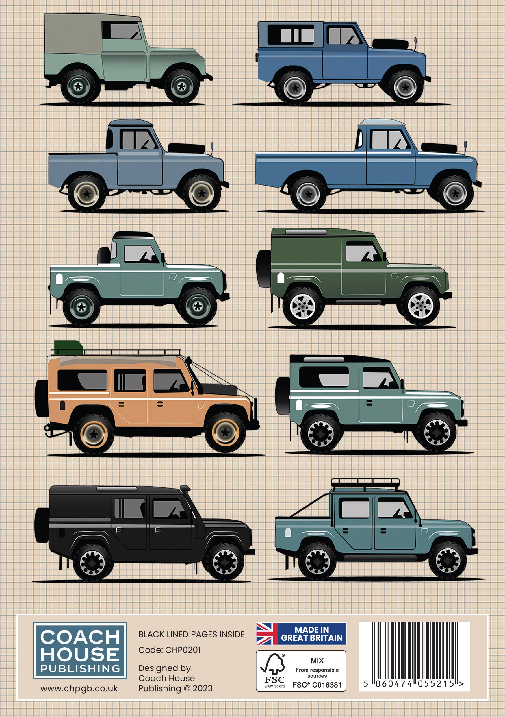 Coach House Partners - Wholesale Notebook - Land Rover Softback Notebook (A5 lined 120 pages)1