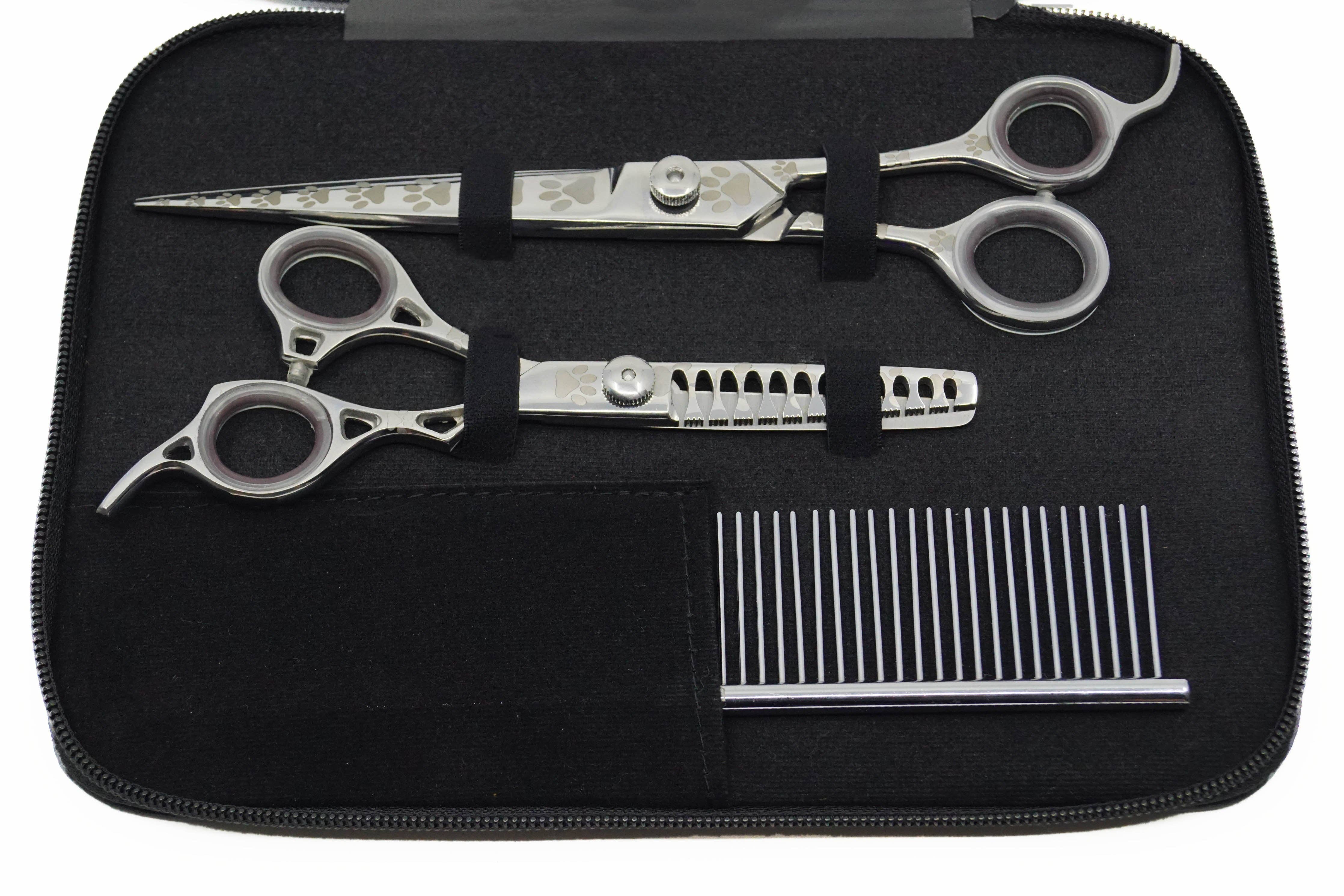 Razzori - Wholesale Pet Grooming Tool - Dog - Pro Pet Shears - Set Silver #011