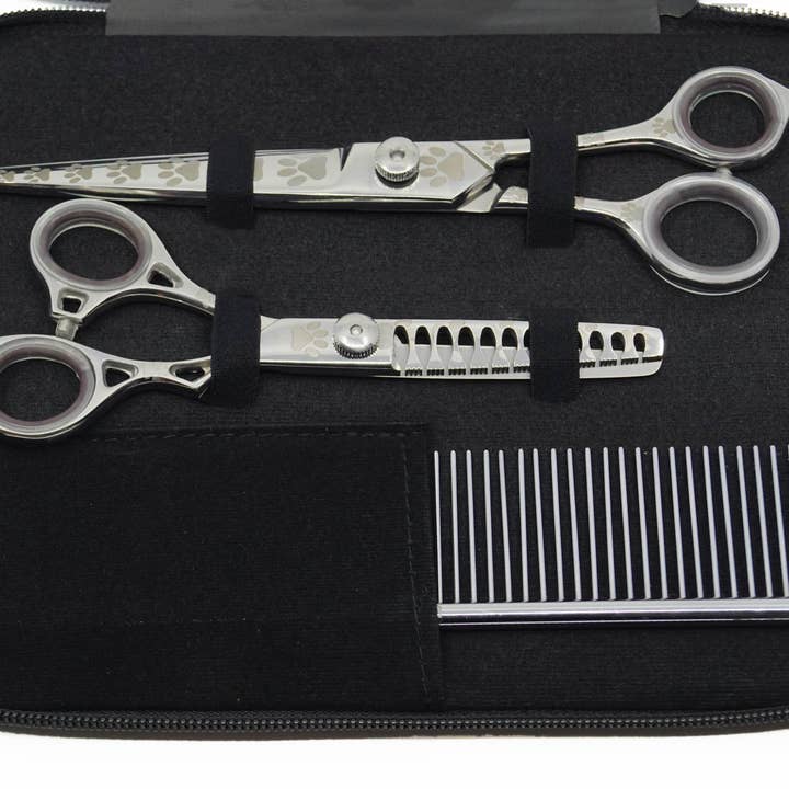 Razzori - Wholesale Pet Grooming Tool - Dog - Pro Pet Shears - Set Silver #011
