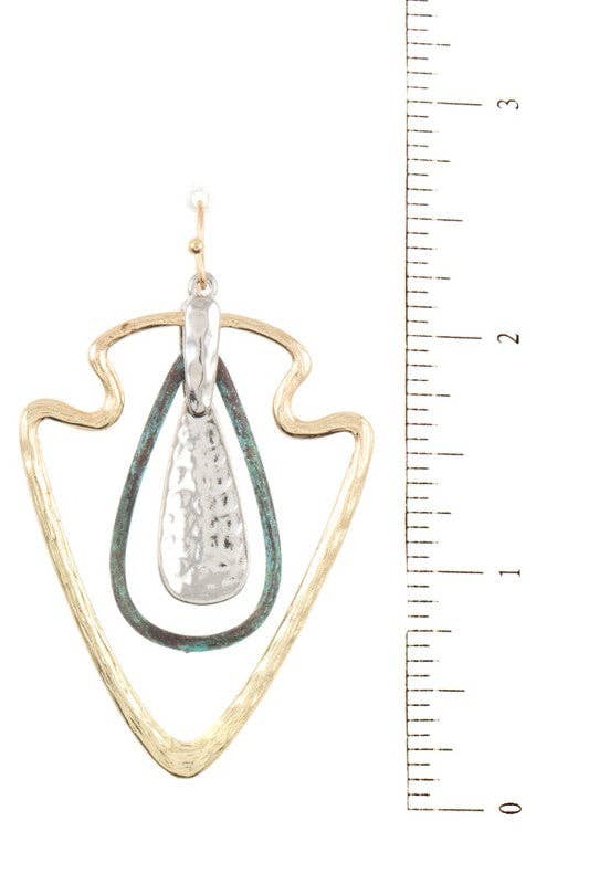 Andrea Bijoux - Wholesale Dangle Earrings - Arrowhead Teardrop Dangle Earring3