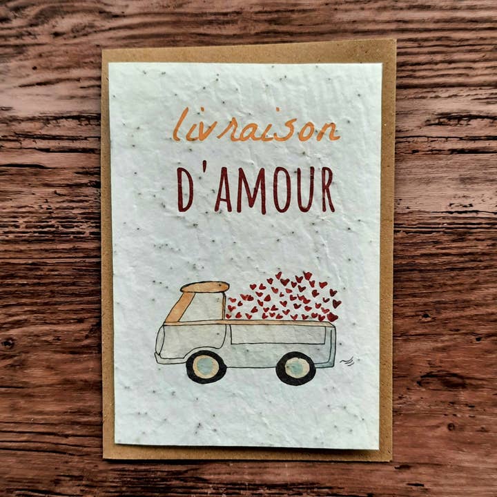 Des Mots Qui Fleurissent - Wholesale Love Card - Card to plant - Love delivery0