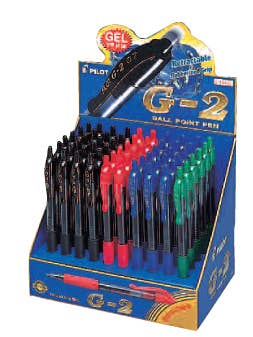 Stylo roller à encre gel, G-2, 0,7 mm, pack de 60 pour la vente par Pilot