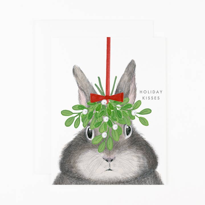 6 Pack Bunny under Mistletoe for wholesale by Dear Hancock