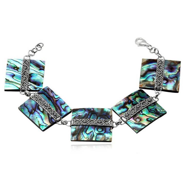 La Boîte à Cailloux - Vente Bracelets à breloques/pendentifs - Bracelet nacre Thailande AA argent 925