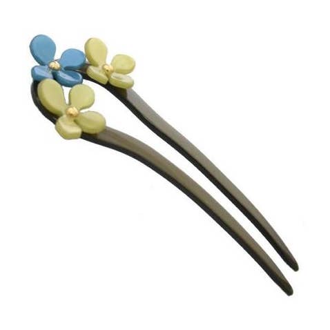 Chignon Hair Pin with Handmade Flowers 4964 for wholesale by CARAVAN J NAHON IMPORT