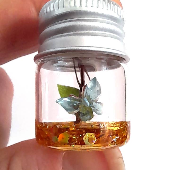 SUPERAWWWSOME - Vente Plantes artificielles - Bouteille de Spécimen de Papillon, Miniature de Maison de Poupée, cadeau nature4
