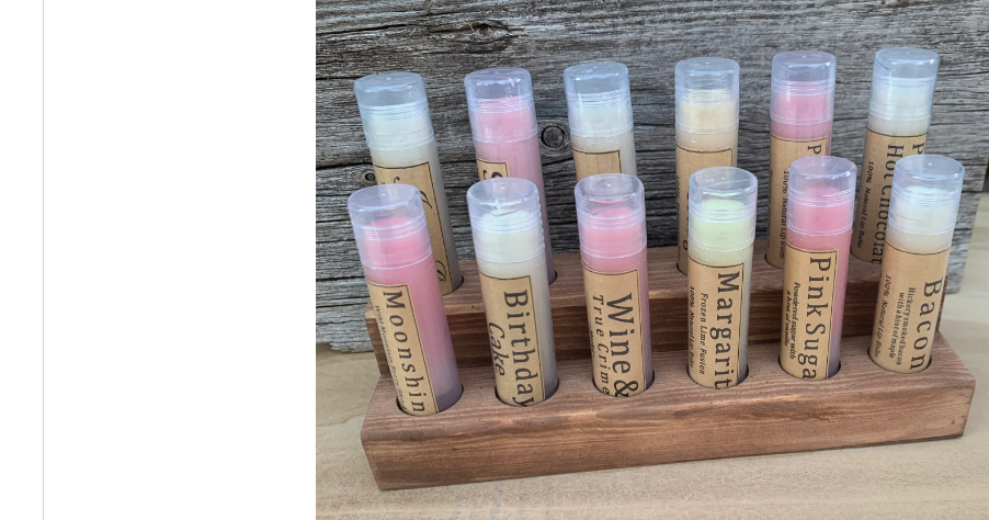 Urbanfarmergirls - Wholesale Lip Balm - Wooden Lip Balm Counter Top Display1