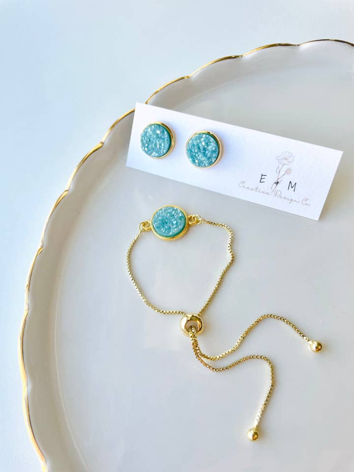 Druzy Stone Bracelet for wholesale by E & M Creative Design Co.