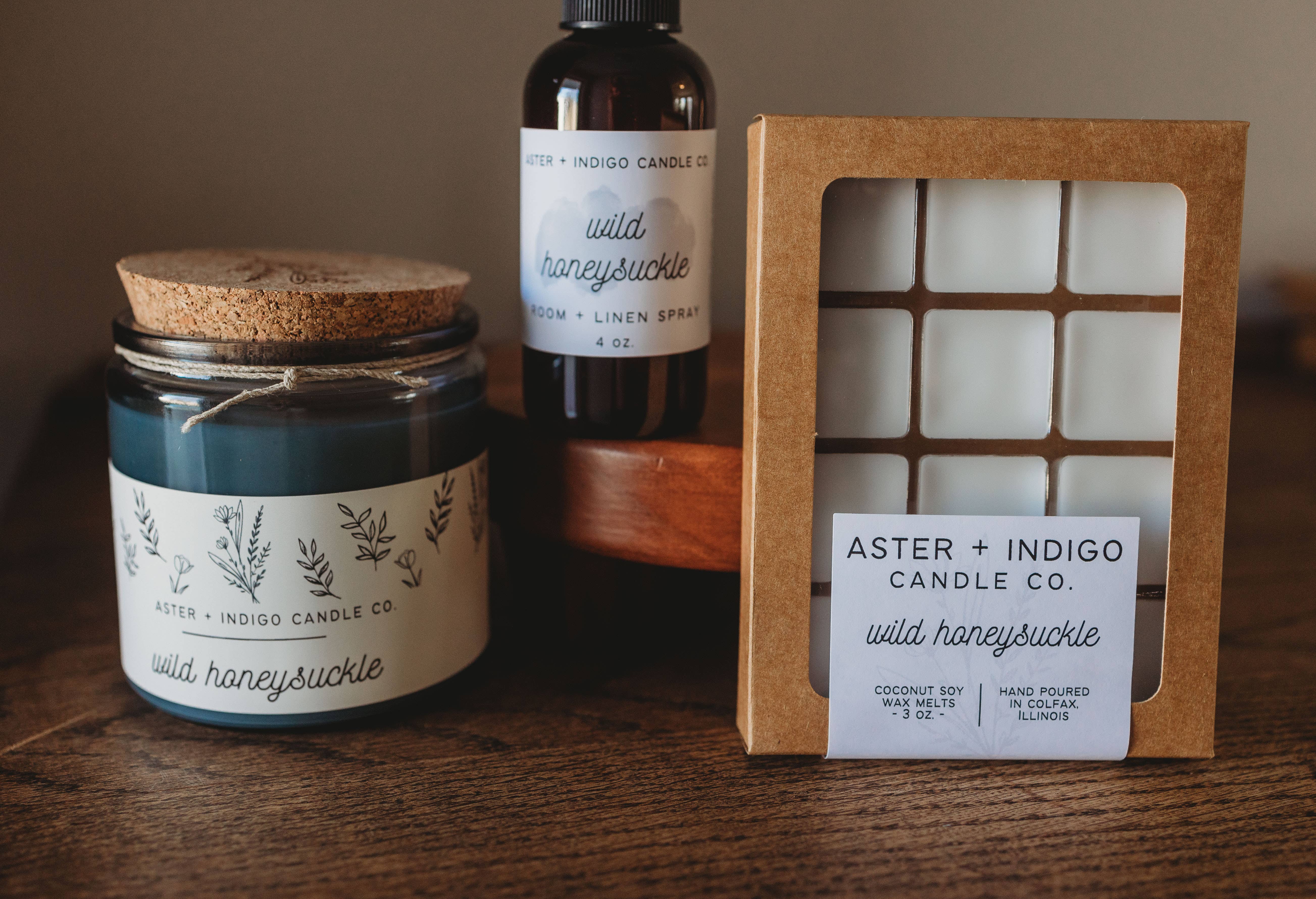 Aster + Indigo Candle Co. - Wholesale Room & Linen Spray - Wild Honeysuckle | Summer Room + Linen Spray | 4oz1