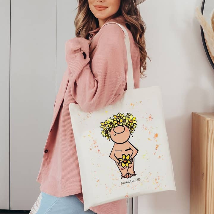 Recycled Tote Bag – Welsh Lady & Breast Cancer Awareness for wholesale by Delilah & Ewe Ltd