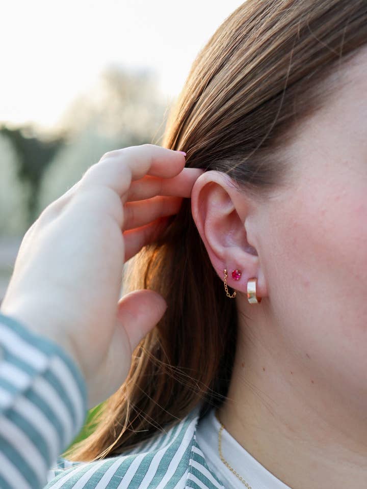 Lab-Grown Ruby Studs for wholesale by The Langley Co.