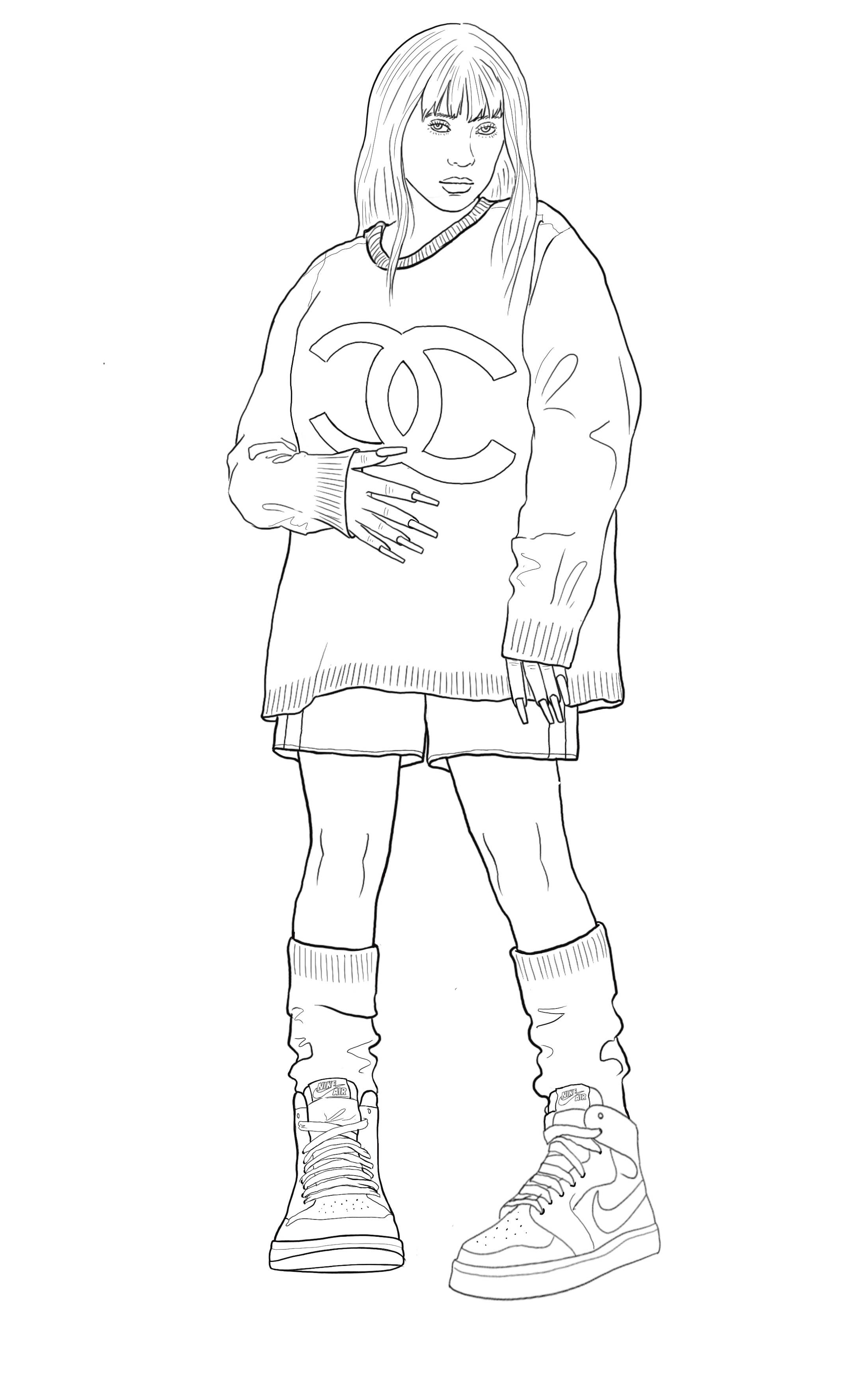 I Love Mel - Wholesale Coloring & Activity Book - Adult - Colour Me Good Billie Eilish - Unofficial Coloring book5