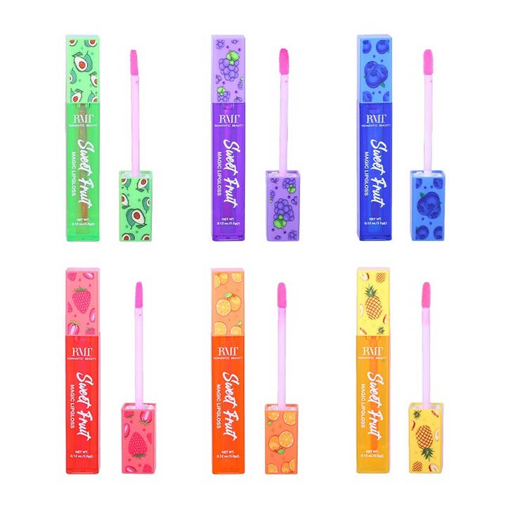 PINEAPPLE Beauty – wholesale Lip-gloss – Romantic Beauty L7221 Sweet Fruit Magic Lip Gloss - 24pc