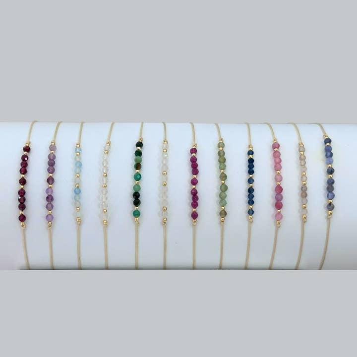 Picki Nicki - Vendita all'ingrosso Parure di gioielli - Braccialetto Birthstone, set di pietre preziose su carte8