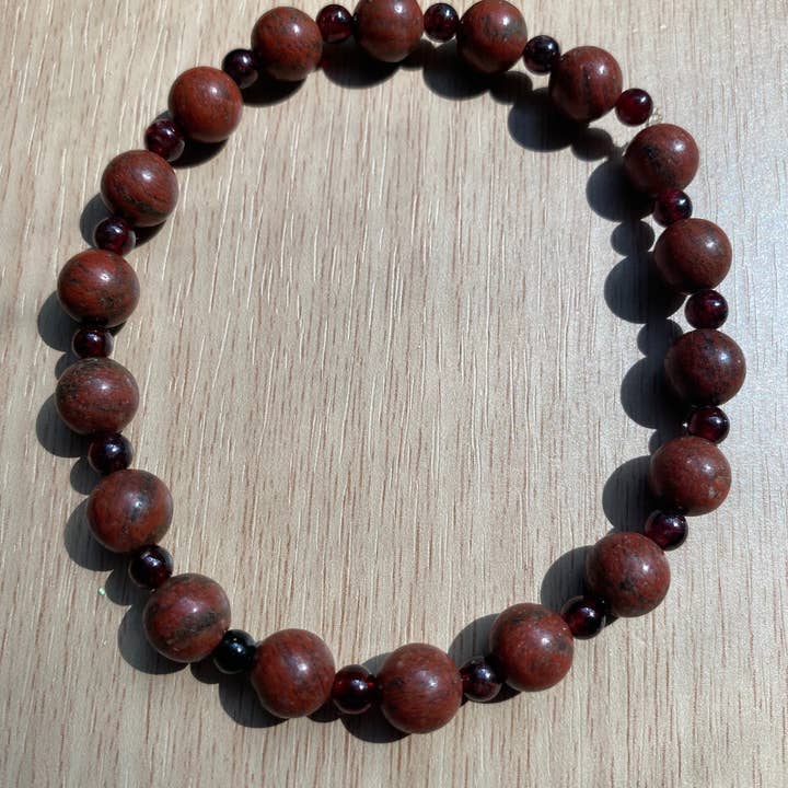 Kamicr8tions - Wholesale Beaded Bracelet - Red Jasper/Garnet Bracelet