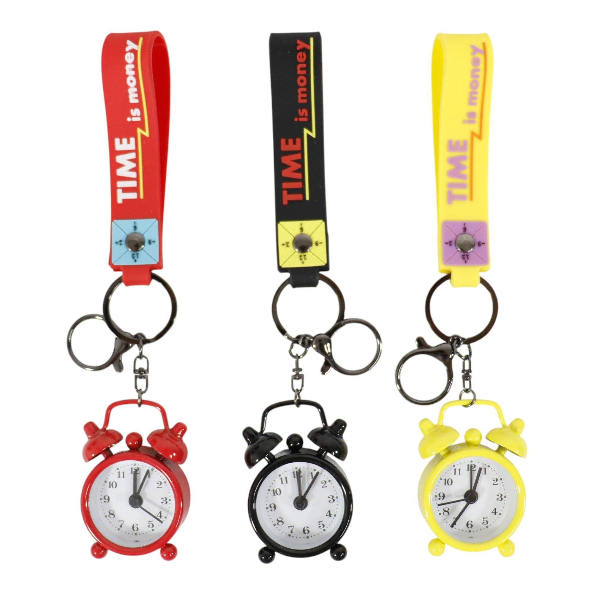 ASSORTED Cute Mini Alarm Clock Key Chain KC2830-53 (12PC) for wholesale on Faire1