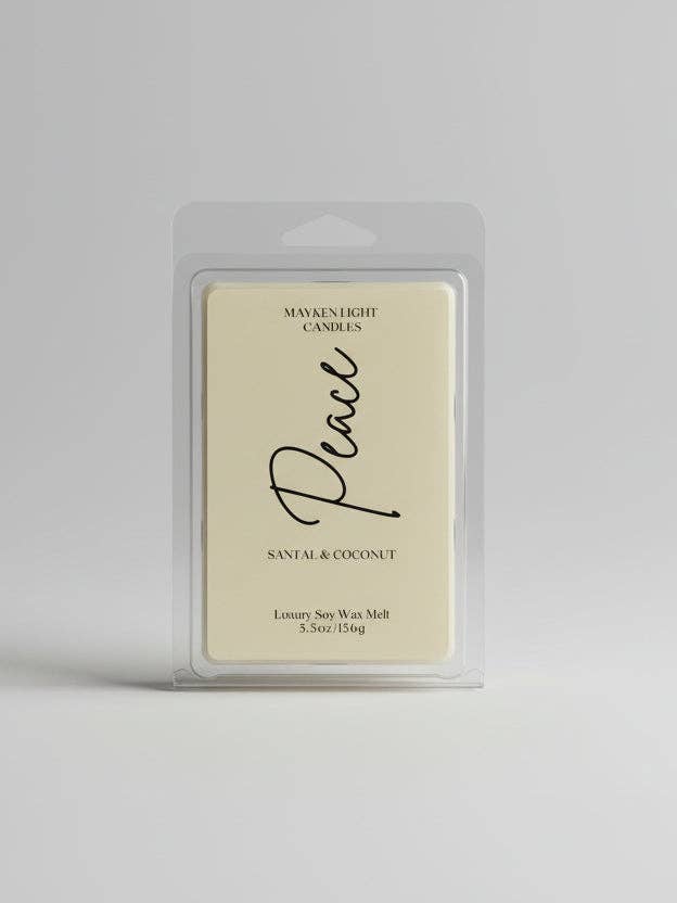Peace Wax Melt - santal & coconut for wholesale by Mayken Light Candles