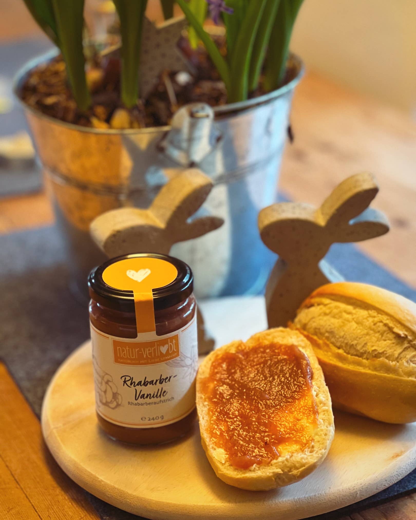 natur-verliebt - Wholesale Jam/Jelly - Rhubarb kisses vanilla - 240 g0