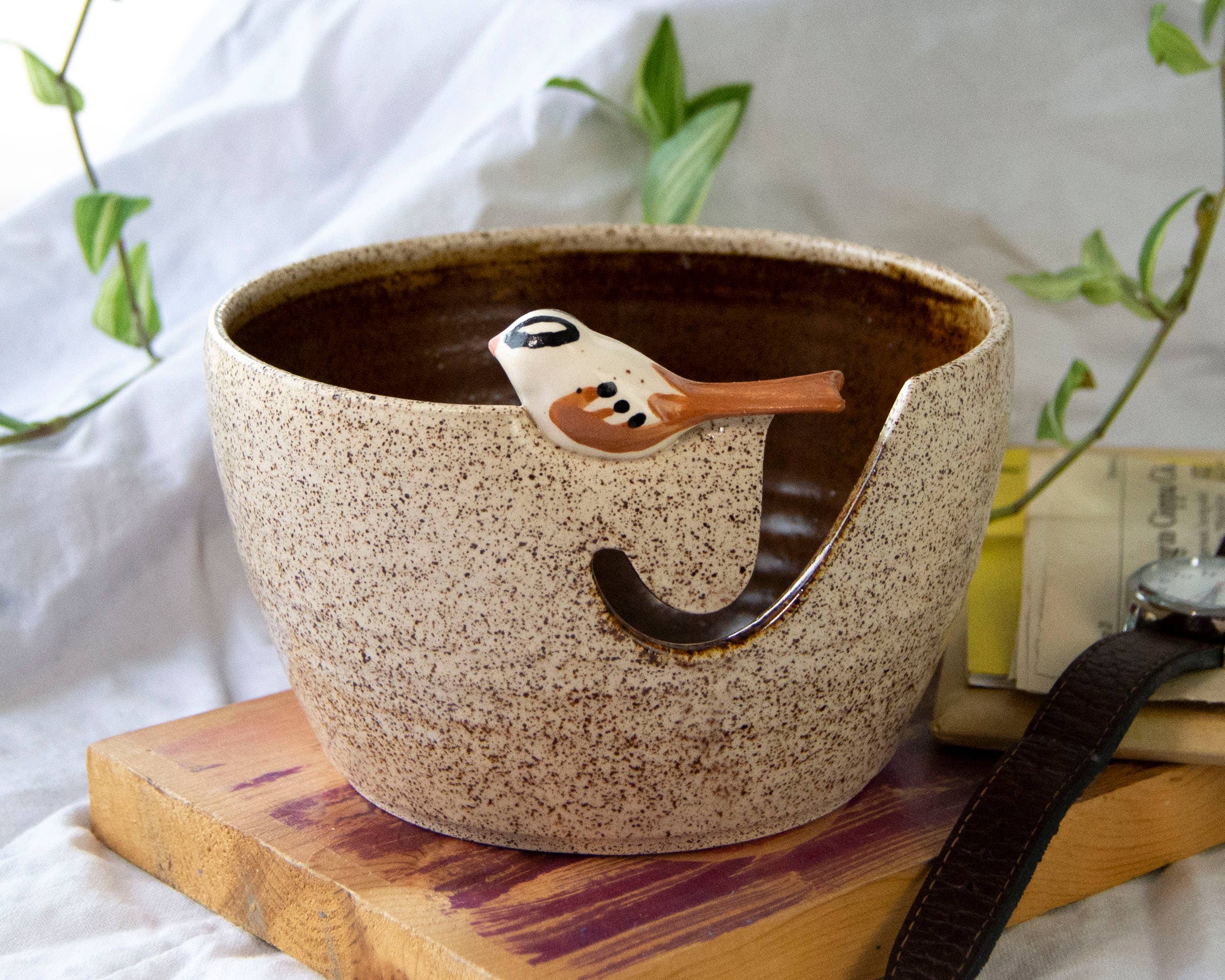 Cōppa Cōllaborative LLC - Wholesale Knitting/Crochet Supplies - Ceramic Birdie Yarn Bowl5