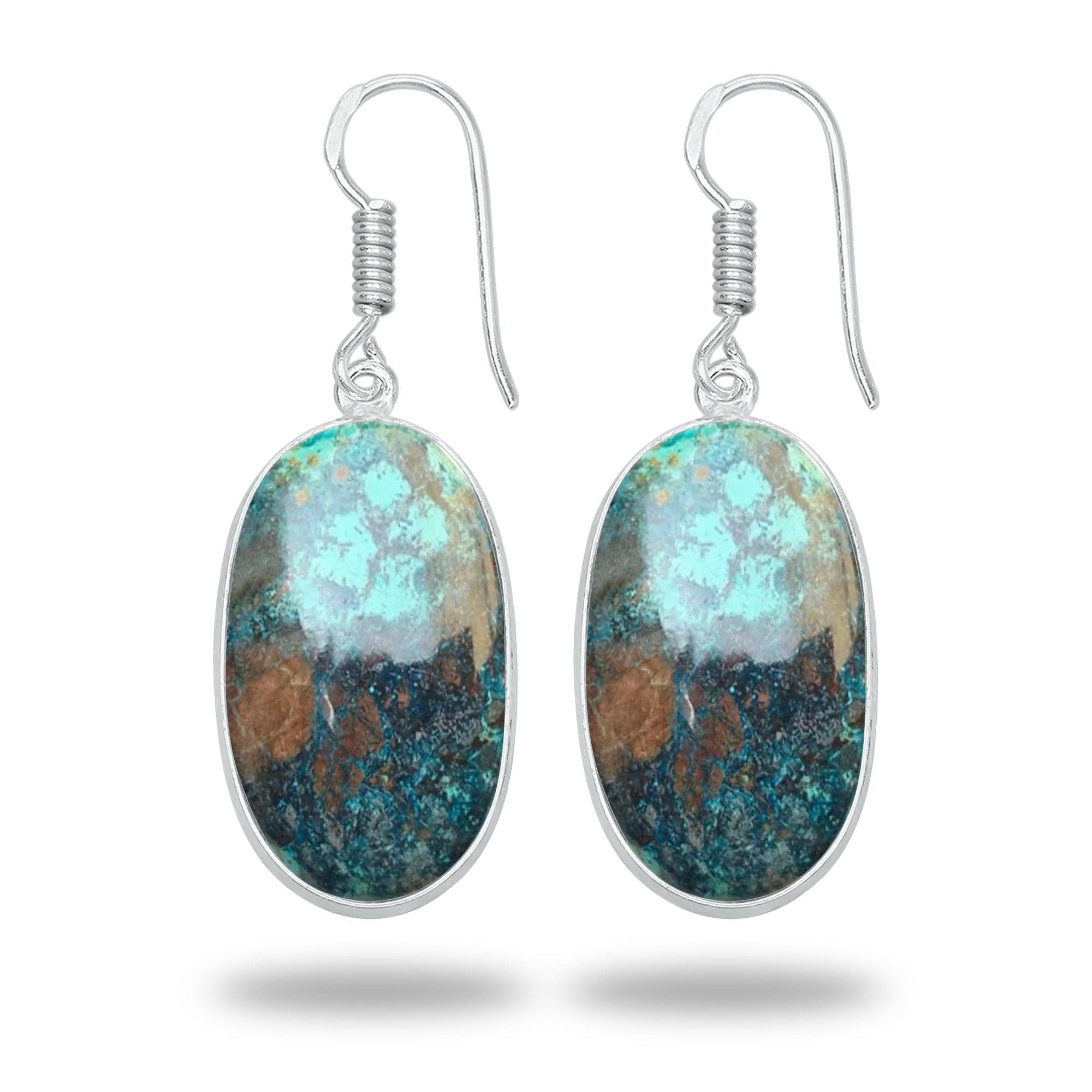 Handmade Jewels – wholesale Dangle earrings – Azurite Earrings – Silver-Plated Bezel, Artisan | Made to Order9