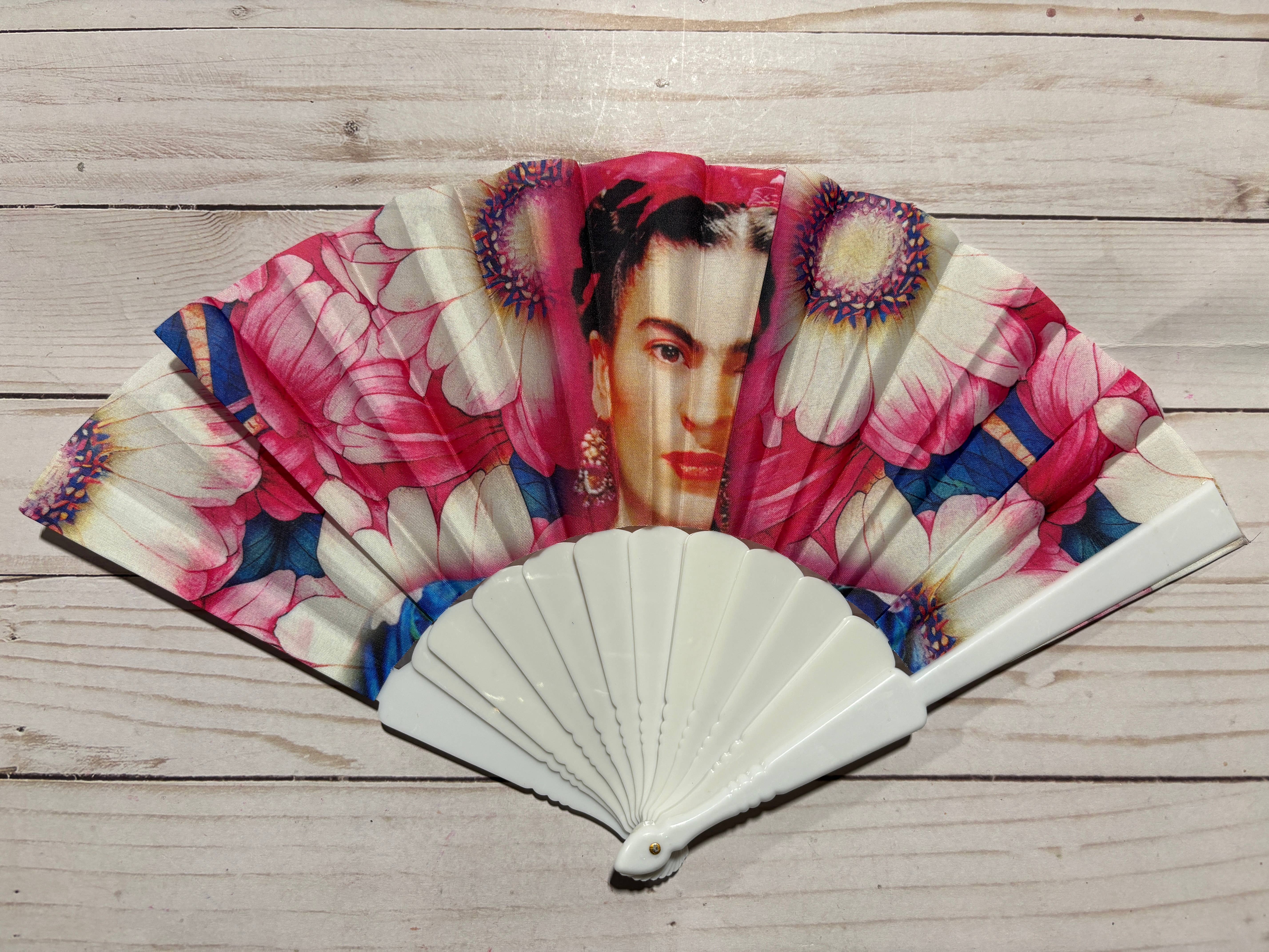 Viva Greetings - Wholesale Handheld Folding Fan - Frida Kahlo Design Hand Fan4