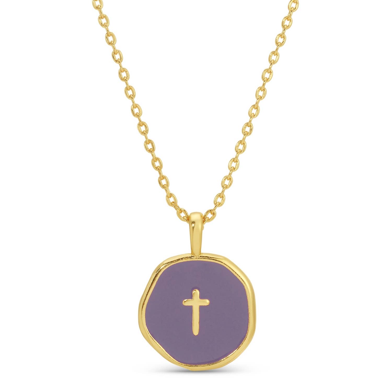 Splendid Iris - Wholesale Pendant/Charm Necklace - Tiny Cross Pendant Necklace2