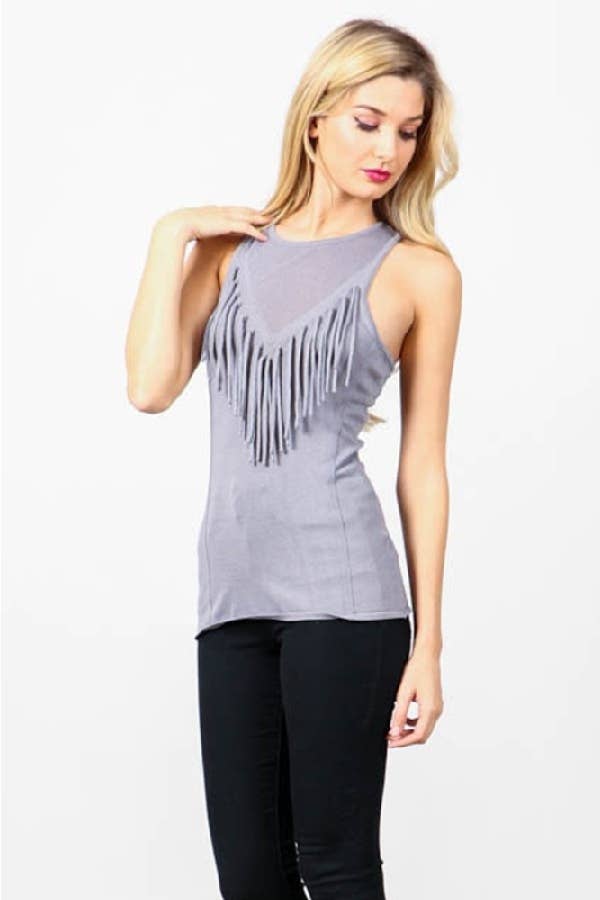 Hesperus - Wholesale Knit Top - Women's - TEXTURED TOP WITH FRINGE15
