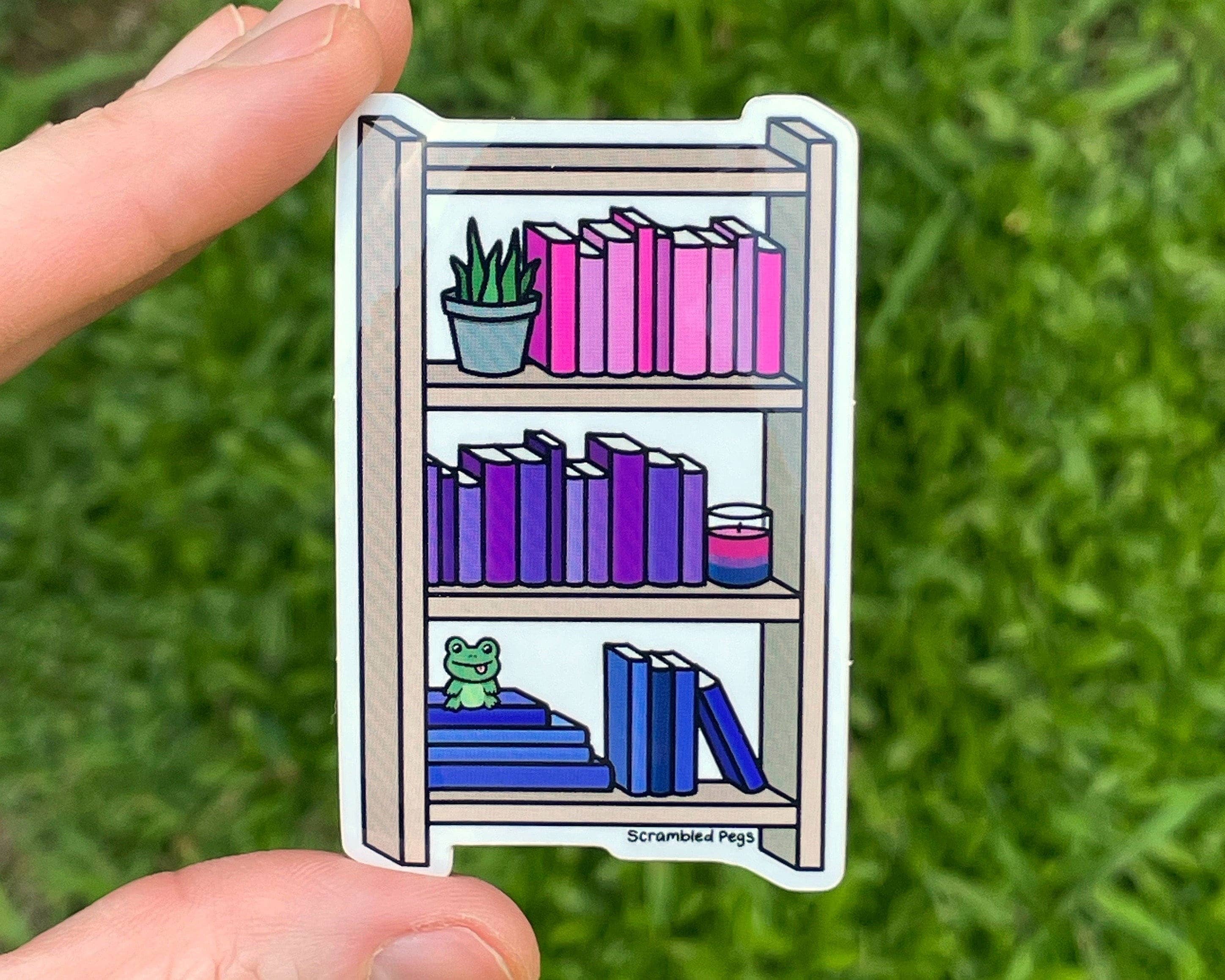 Scrambled Pegs – wholesale Sticker – Bisexual Pride Waterproof Sticker for Bookshelf &amp; Laptop1