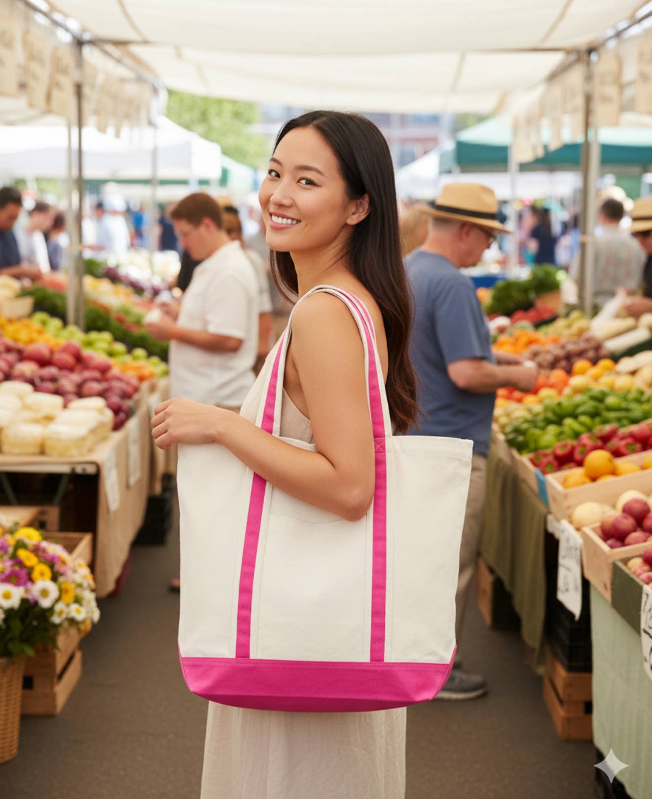 Lungta Imports - Wholesale Tote Bag - Women's - Canvas Tote with Pocket – Reusable Daily & Travel Bag24