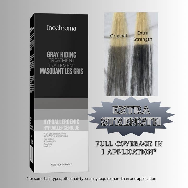 Ensemble de traitement et shampooing nettoyant pour cacher les cheveux gris | Lot de 5 | Inochroma pour la vente par Inochroma
