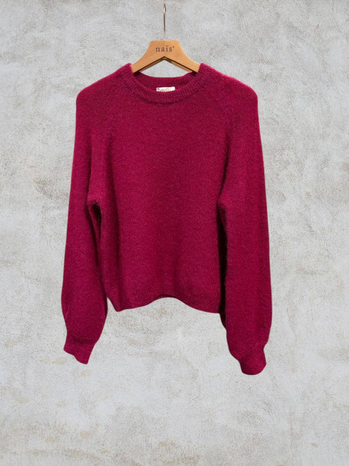 NAÏS PARIS - Wholesale Knit Sweater - Women's - Round neck sweater with buttoned sleeves in kid mohair and merino wool7