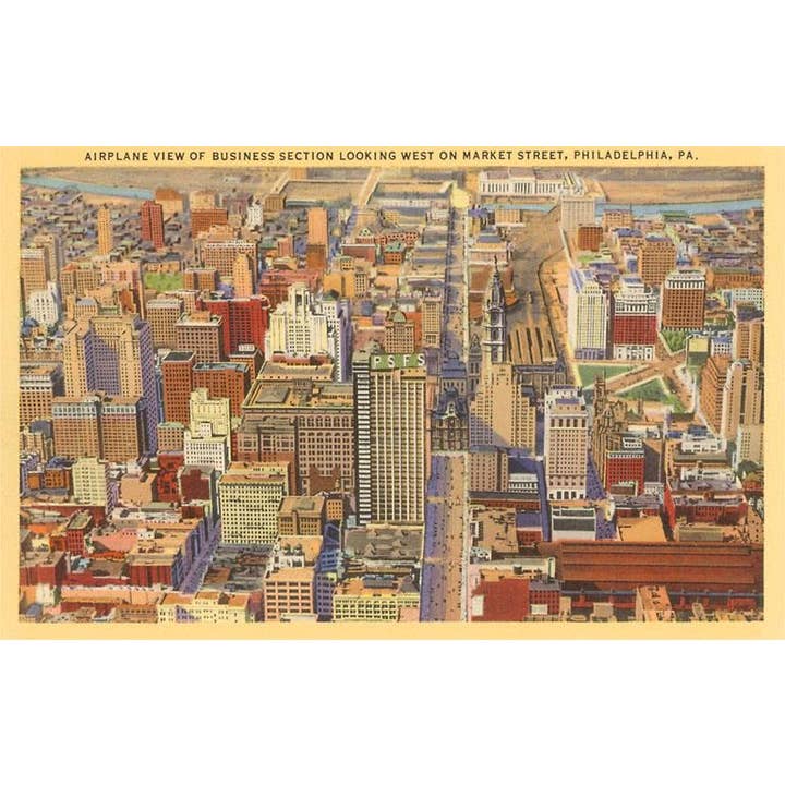 Postal PA-256 Vista Aérea, Filadelfia, Pensilvania para venta al por mayor de Found Image Press
