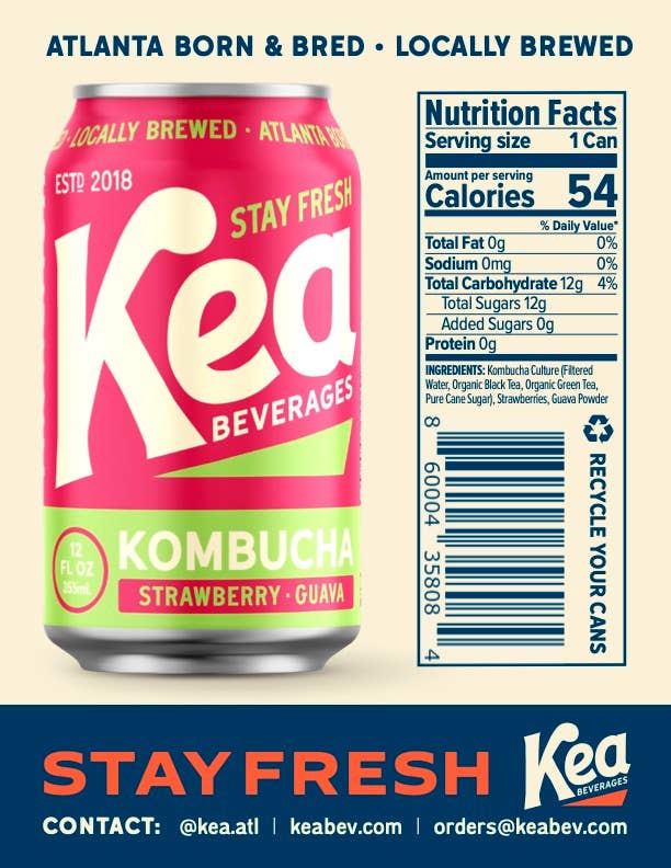 Kea Beverages - Wholesale Kombucha - Strawberry Guava Kombucha3