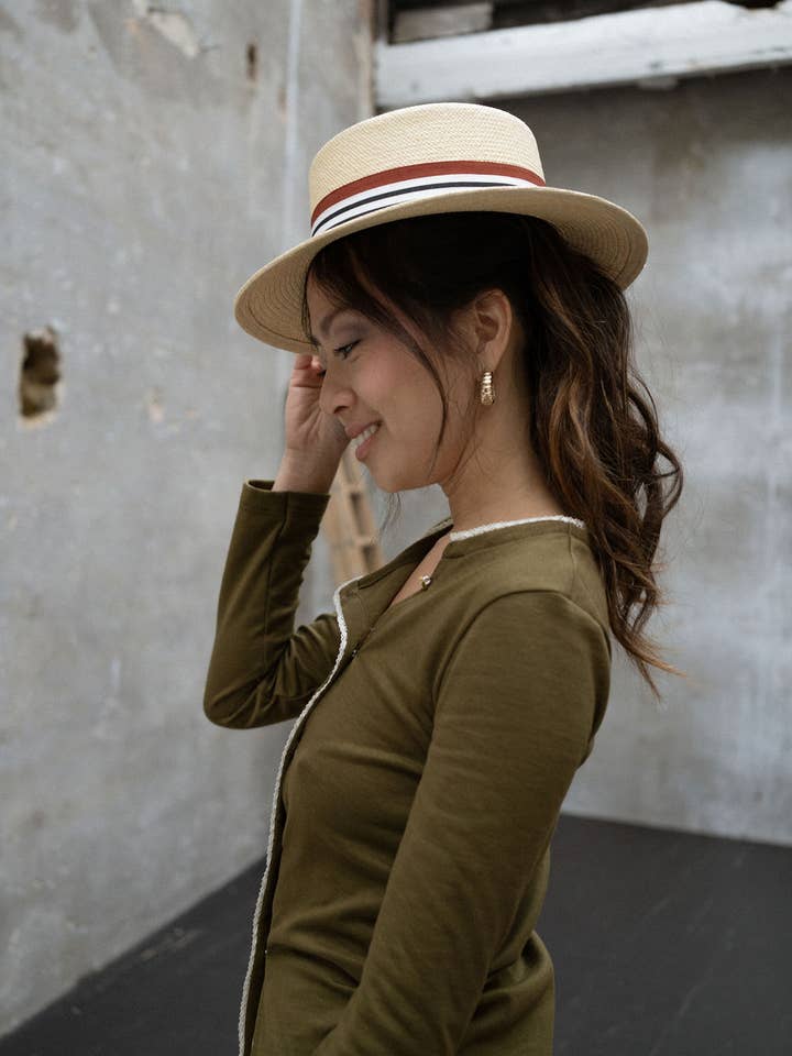 Cappello esploratore in paglia naturale per la vendita all'ingrosso da parte di Ombrelle