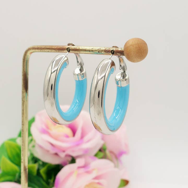 Daemon srls - Wholesale Hoop Earrings - DREW - ACCIAIO INOSSIDABILE - Big Hoops orecchini a cerchio smaltati8