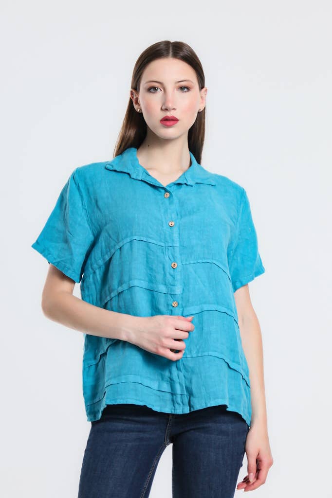 TINA Stephens Italy/Tees By Tina – Engroshandel Skjorte med buttondown – til kvinder – Alorah Darted knap ned skjorte (BSS186)22