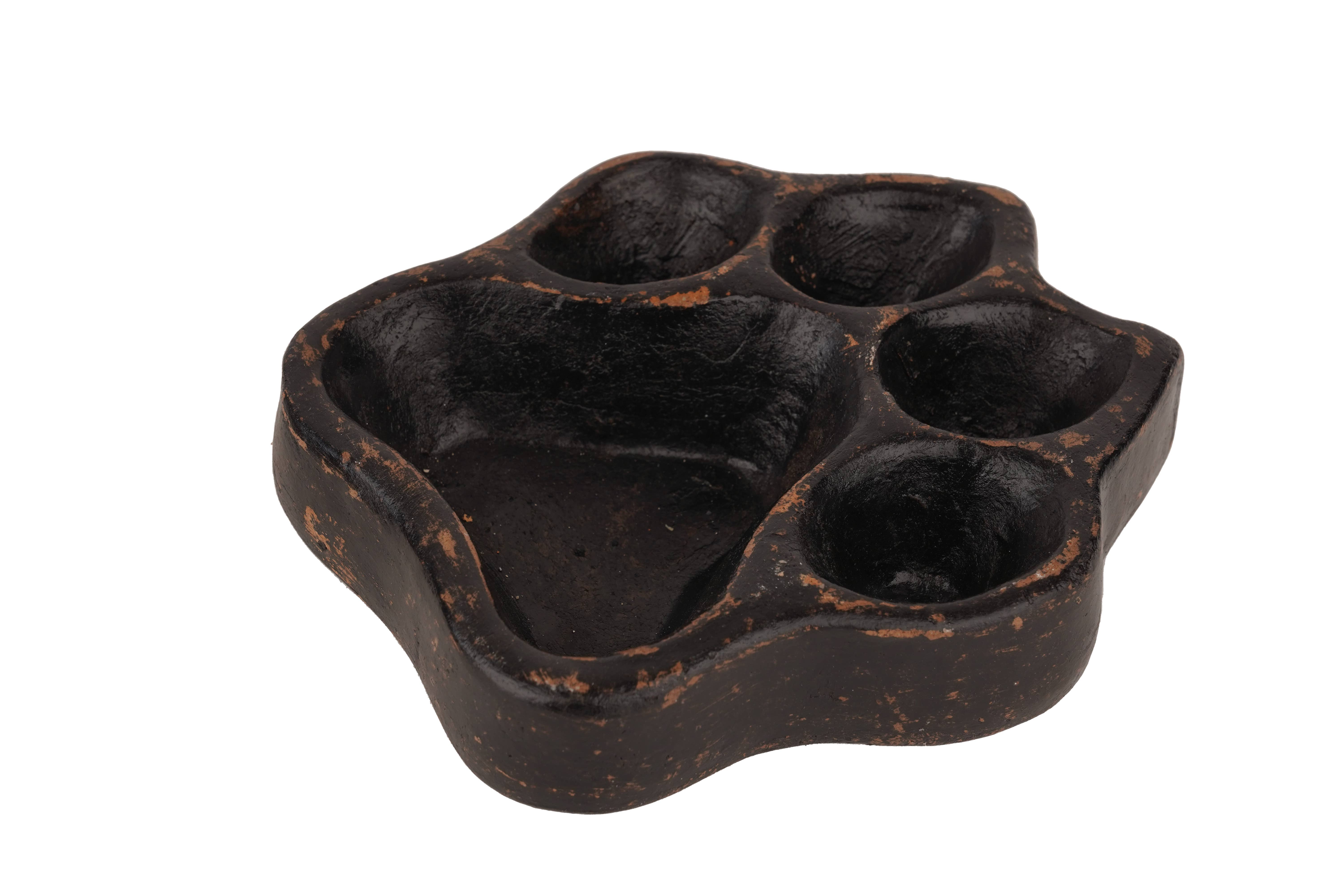 My Amigos Imports - Wholesale Candle Holder - CLEARANCE-Clay Dog Paw Vessel-Bowl-7x8 in-Candle-3 Colors0