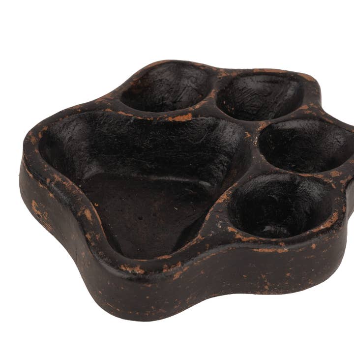 My Amigos Imports - Wholesale Candle Holder - CLEARANCE-Clay Dog Paw Vessel-Bowl-7x8 in-Candle-3 Colors
