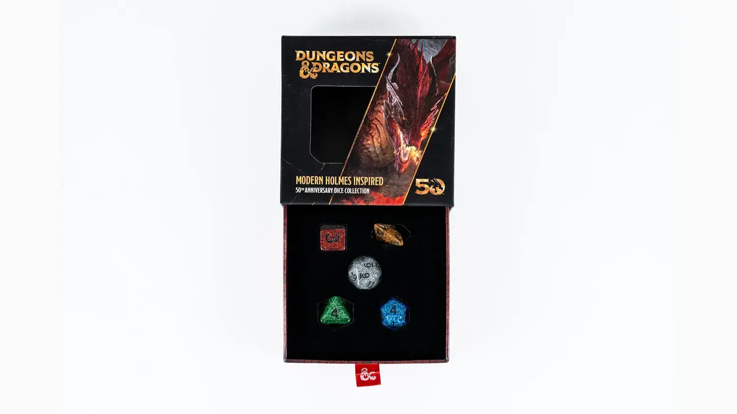 FanRoll by Metallic Dice Games - Venta al por mayor Dado - Set Moderno Inspirado en Holmes del 50º Aniversario de D&D3