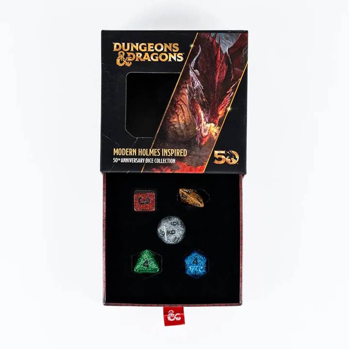 FanRoll by Metallic Dice Games - Wholesale Dice - D&D 50th Anniversary Modern Holmes Inspired Set3
