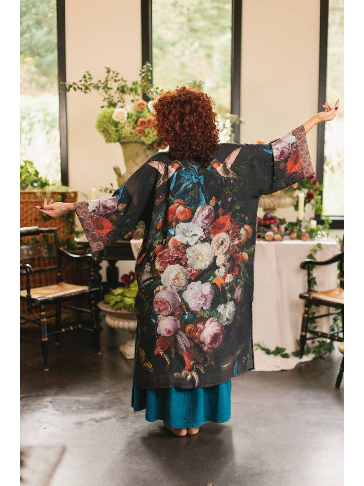 Market of Stars (Worldwide) - Wholesale Kimono - Women's - Flight of Fancy Opera Duster Kimono Robe Hummingbird