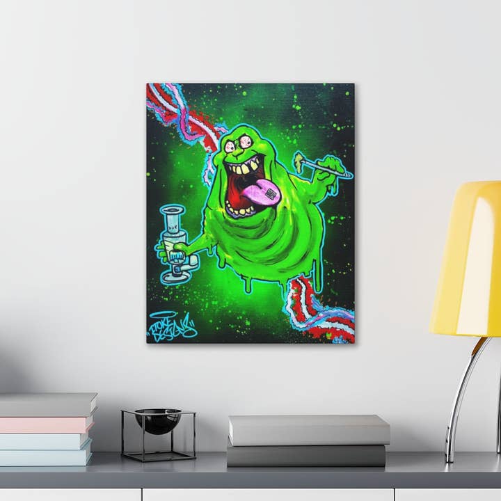 Amped Artwork – Engroshandel Kunsttryk – Ghost busters slankere lærredstryk