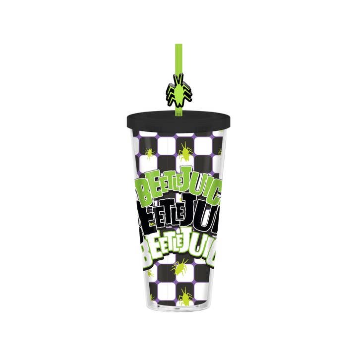 Beetlejuice Roach 24z Plastic Cold Cup w/ Lid & Topper Straw and other Purchase Wholesale roach. Free Returns & Net 60 Terms on Faire trending on Faire.