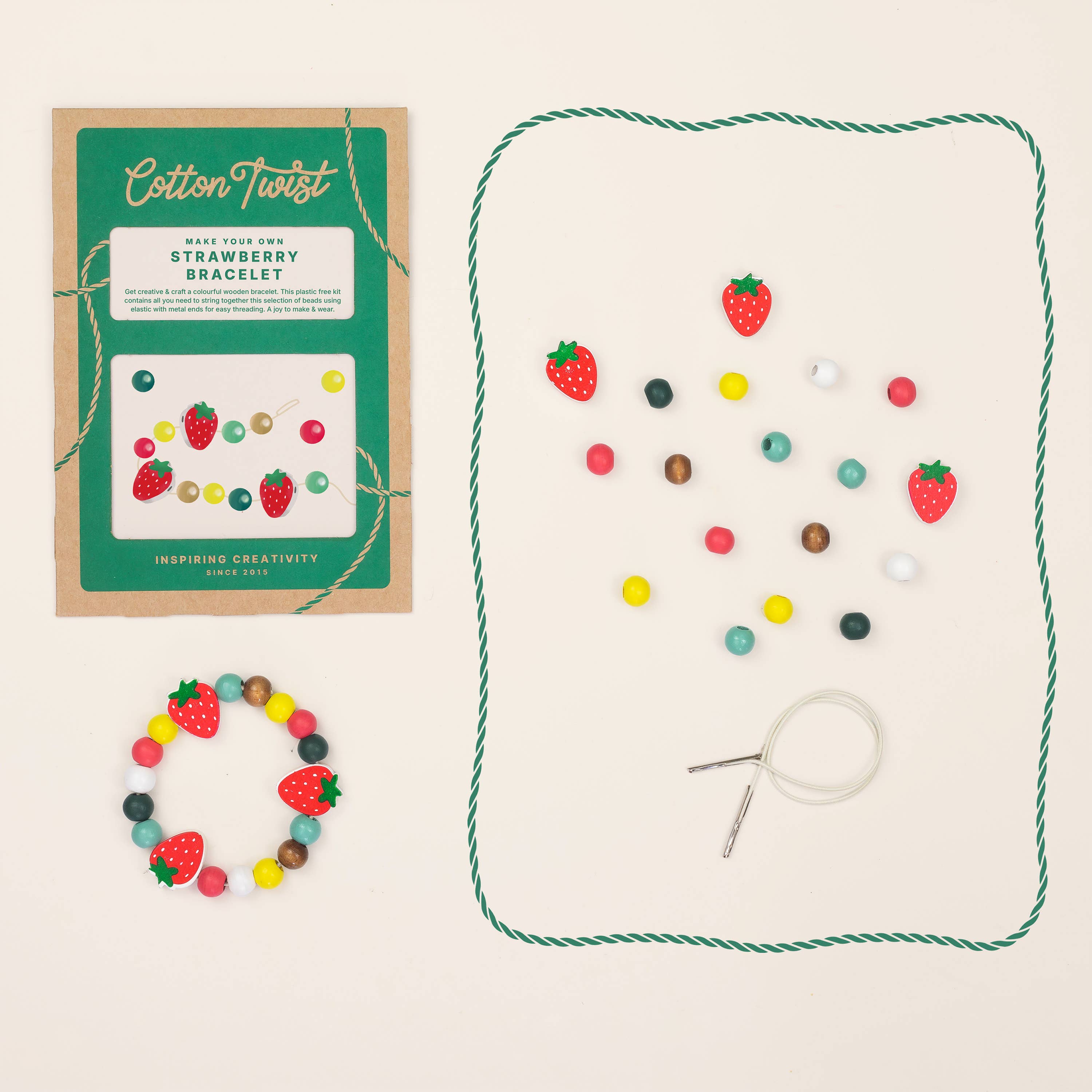 Cotton Twist (WE PREPAY ALL US DUTIES) - Wholesale DIY Jewelry - Kids - Make Your Own Strawberry Bracelet2